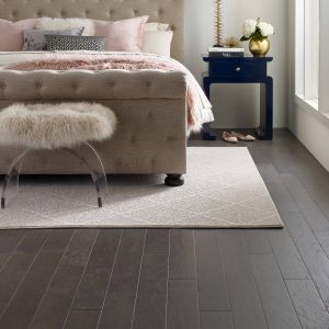 Greystone urban glamour bedroom wood flooring | Lake Forest Flooring