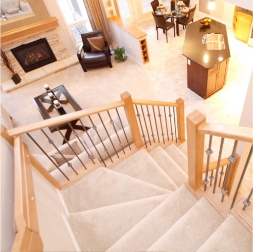 Stairs carpet flooring | Lake Forest Flooring